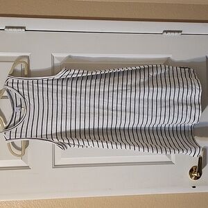 White and navy stripe cotton tank dress - Old Navy, Medium